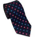 Josh Bach Mens Silk Necktie, WIFI Icon Technology Themed Tie in Blue, Made in USA