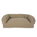 Quilted Microfiber Bolster Lounger Dog Bed, 36" L X 48" W X 14.5" H, Sage, Large, Green
