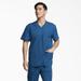 Dickies Men's Dynamix V-Neck Scrub Top - Caribbean Blue Size S (DK640)