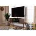 Baxton Studio Alard Mid-Century Modern Walnut Brown Finished 2-Door Wood TV Stand - TV8002-Columbia Walnut-TV