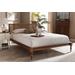 Baxton Studio Romy Vintage French Inspired Ash Wanut Finished Wood & Synthetic Rattan King Size Platform Bed - MG0005-Ash Walnut Rattan-King