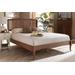 Baxton Studio Marieke Vintage French Inspired Ash Wanut Finished Wood & Synthetic Rattan King Size Platform Bed - MG97132-Ash Walnut Rattan-King