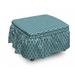 East Urban Home Wavy Lines Tile Ottoman Slipcover Polyester in Blue/Green/Pink | 16 H x 38 W x 0.1 D in | Wayfair 55A8C2F4D0504B329191F28278A535C1