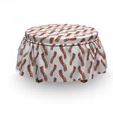East Urban Home Delicious Protein Meal Ottoman Slipcover Polyester in Pink | 16 H x 38 W x 0.1 D in | Wayfair B968F8CD64264340B251E04625B37591