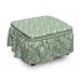 East Urban Home Box Cushion Ottoman Slipcover Polyester in Blue/Green/Pink | 16 H x 38 W x 38 D in | Wayfair E2F55C17C2794DB587103F3D03958708