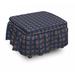 East Urban Home Box Cushion Ottoman Slipcover Polyester in Blue/Pink | 16 H x 38 W x 38 D in | Wayfair BBF2A61958254B7A8DB6EDEA40EFE90E