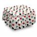 East Urban Home Mid Century Retro Space Design 2 Piece Box Cushion Ottoman Slipcover Set Polyester in Gray/Pink | 16 H x 38 W x 0.1 D in | Wayfair