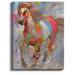 DiaNoche Designs Smooth Runner II Horse by Hooshang Khorasani - Print on Wrapped Canvas in Pink | 14 H x 11 W x 1.5 D in | Wayfair