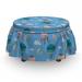 East Urban Home Box Cushion Ottoman Slipcover Polyester in Blue | 16 H x 38 W x 38 D in | Wayfair 1F9AD617D2D14F67AAD4ABA6BA72F03E