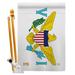 Breeze Decor Us Virgin Islands Flags Of The World Nationality Impressions Decorative Vertical 2-Sided 28 x 40 in. Flag set in Gray | Wayfair