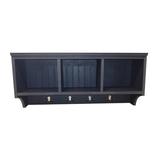 Winston Porter Neerings Locker Shelf Wood/Metal in Black | 16.25 H x 36 W x 11.75 D in | Wayfair CE30D712E9394D7088B580BDD5E8CF31