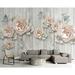 Ophelia & Co. Autaugaville 3D Cream Flowers Butterflies Wall Mural Fabric in Gray | 204 W in | Wayfair E72E3AE003EA4B6BAD949F56BAF03E41