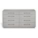 Interlude Taylor 8 Drawer 60" W Solid Wood Double Dresser Wood in Gray/Yellow | 34 H x 60 W x 18 D in | Wayfair 188075