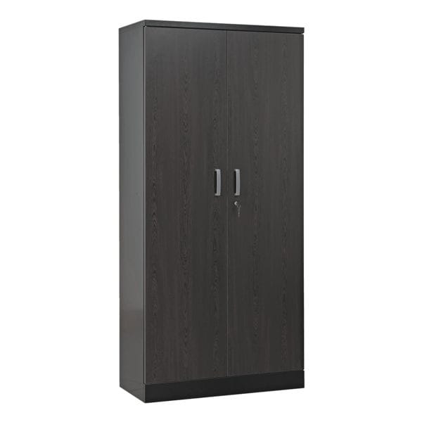 Gürkan Stahlschrank mit Flügeltüren in Holzoptik 92 x 195 cm Korpus schwarz schwarz, 92x195x42 cm Image