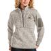 Women's Antigua Oatmeal Appalachian State Mountaineers Fortune Half-Zip Pullover Sweater