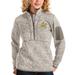 Women's Antigua Oatmeal Cal Bears Fortune Half-Zip Pullover Sweater