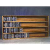 Rebrilliant 472 CD Wall Mounted Multimedia Storage Rack Wood/Solid Wood in Black | 24.75 H x 52 W x 6.75 D in | Wayfair