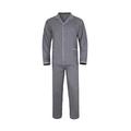 e.VIP Men's Pyjama Set Oswald 450 with Button Up Shirt Made of 50% Cotton and 50% Modal Grey XXLarge