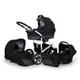 Lux4kids Pram Stroller 3in1 Buggy Baby Car seat Car seat All in one Larmax Grey Magic