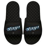 Youth ISlide Black Toronto Blue Jays Cooperstown Wordmark Logo Slide Sandals