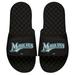 Youth ISlide Black Florida Marlins Cooperstown Wordmark Logo Slide Sandals