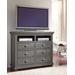 Willow Media Chest in Distressed Dark Gray - Progressive Furniture P600-46