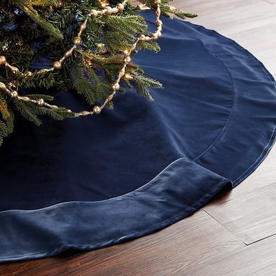 Signature Velvet Tree Skirt - Red - Ballard Designs