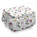 East Urban Home Cat Yarn Balls Pets 2 Piece Box Cushion Ottoman Slipcover Set Polyester in Pink | 16 H x 38 W x 0.1 D in | Wayfair