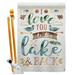 Breeze Decor Love You To the Lake Nature American Impressions 2-Sided Polyester 40 x 28 in. Flag Set in Gray | 40 H x 28 W x 1 D in | Wayfair