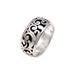 Ancient Vine,'Vine Pattern Sterling Silver Band Ring from Bali'