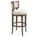 Tommy Bahama Home Island Fusion Macau Swivel Stool Wood/Upholstered in Brown/White | 42 H x 22 W x 23 D in | Wayfair 556-816-02