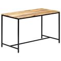 vidaXL Dining Table 120x60x75 cm Solid Rough Mango Wood