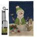 Breeze Decor Decorating w/ Snowmen Winter Wonderland Impressions 2-Sided Polyester 19 x 13 in. Flag Set in Black/Brown/Gray | Wayfair