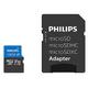 Philips Ultra Pro microSDXC Card 128 GB + SD Adapter UHS-I U3, Lesegeschwindigkeit bis zu 100MB/s, A1 Fast App Performance, V30, Speicherkarte für Smartphones, Tablet, PC, Card Reader, 4K UHD Video