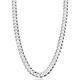 Miabella Solid 925 Sterling Silver Italian 7mm Diamond Cut Cuban Link Curb Chain Necklace for Men Women, 16, 18, 20, 22, 24, 26, 30 Inch (30)