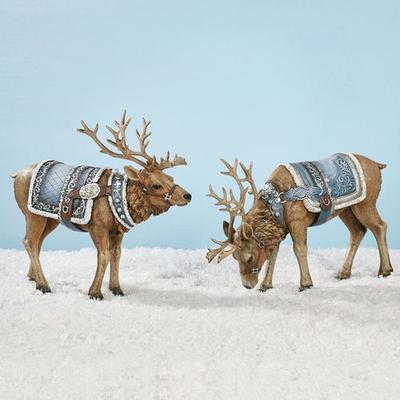 Majestic Deer Figures Multi Cool 2 Piece Set, 2 Piece Set, Multi Cool