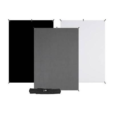Westcott X-Drop 3-Pack Backdrop Kit (White/Black/Gray, 5 x 7') 615K