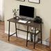 Trent Austin Design® Kempst 43 Inch Computer Desk w/ Storage Shelves, Home Office Writing Desk, Study Table for Small Space Wood/Metal | Wayfair