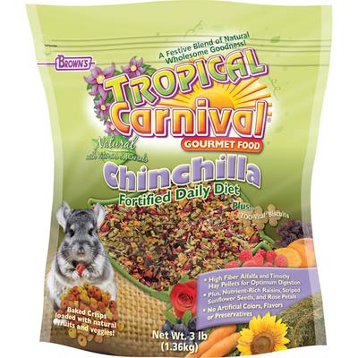 Brown's Tropical Carnival Natural Chinchilla Fortified Daily Diet Food, 3 lbs.