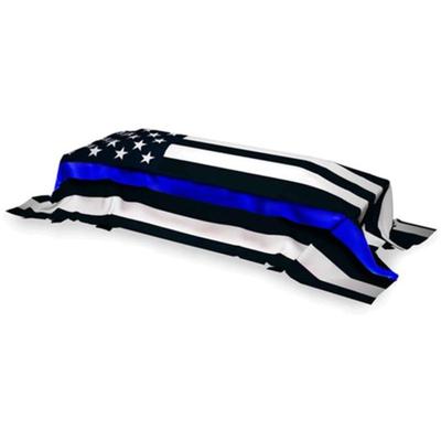 Thin Blue Line Durasleek American Flag Sewn & Embroidered Thin Blue Line - DB-AMERICAN-5X95