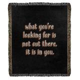 East Urban Home Self Confidence Inspirational Quote Cotton Throw Cotton in Gray/Black | 37 W in | Wayfair E482C7B680214B1ABD59F3E8F2AA713C