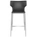 AllModern Haverly Bar & Counter Stool Upholstered/Metal in Gray/White | 37.8 H x 21.3 W x 21 D in | Wayfair EC6BD300E0464EC2B94D554867E43003