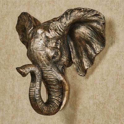 Hakimi Elephant Wall Art Bronze , Bronze