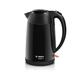 Bosch kabelloser Wasserkocher DesignLine TWK3P423 DesignLine kabelloser Wasserkocher, Ausgießen ohne Spritzer, Tassenanzeige, Wasserstandsanzeige, Überhitzungsschutz, 1,7 L, 2400 W, schwarz