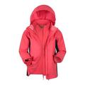 Mountain Warehouse Lightning 3 in 1 Kids Waterproof Jacket - Taped Seams Triclimate Jacket, Detachable Hood, Inner Fleece Kids Coat - for Winter Walking, Hiking Pink 11-12 Years