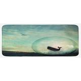 Blue 0.1" x 47" L X 19" W Kitchen Mat - East Urban Home Whale Kitchen Mat 0.1 x 19.0 x 47.0 in/white, Polyester | 0.1" H X 47" L X 19" W | Wayfair