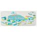 Blue 0.1" x 47" L X 19" W Kitchen Mat - East Urban Home Whale Kitchen Mat 0.1 x 19.0 x 47.0 in/green/white, | 0.1" H X 47" L X 19" W | Wayfair