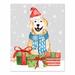 The Holiday Aisle® Keven Puppy Presents Easelback Decorative Accent Wood in Brown | 10 H x 8 W x 0.5 D in | Wayfair