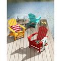 POLYWOOD® Nautical Adirondack Chair in Orange/Yellow | 36.25 H x 29.25 W x 32.81 D in | Wayfair AD410TA