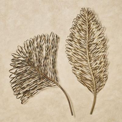 Shamira Leaf Wall Art Gold/Bronze Set of Two, Set of Two, Gold/Bronze